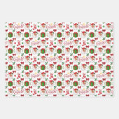 Retro Santa Kerstmis Wrapping Papier Inpakpapier Vel (Voorkant 2)