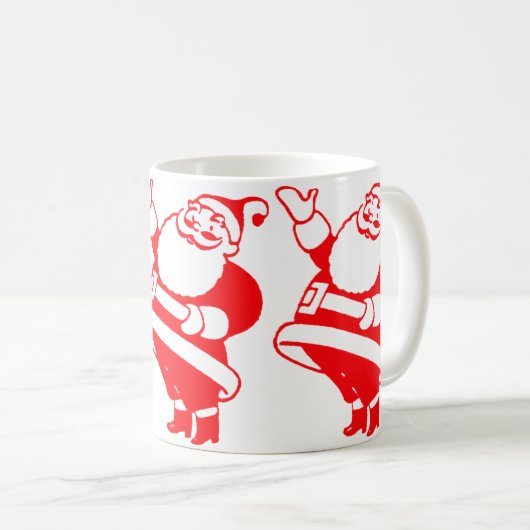 Retro Santa Koffiemok (Voorkant rechts)