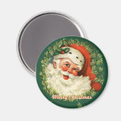 Retro Santa Magnet Magneet (Voorkant / Achterkant)