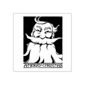 RETRO SANTA MERRY CHRISTMAS RUBBER STAMP 	RUBBERSTEMPEL (Afrduk)