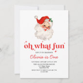 Retro Santa Oh Wat een leuke verjaardag Kaart (Voorkant)