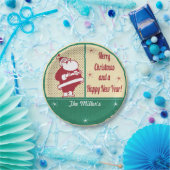 Retro Santa Papieren Bordje (Feest)