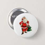 Retro Santa Ronde Button 5,7 Cm (Voorkant /achterkant)