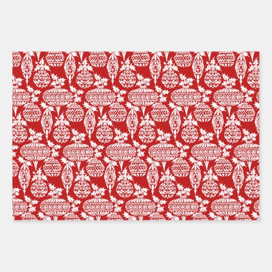 Retro  Santa Vignette Inpakpapier Vel (Voorkant 3)