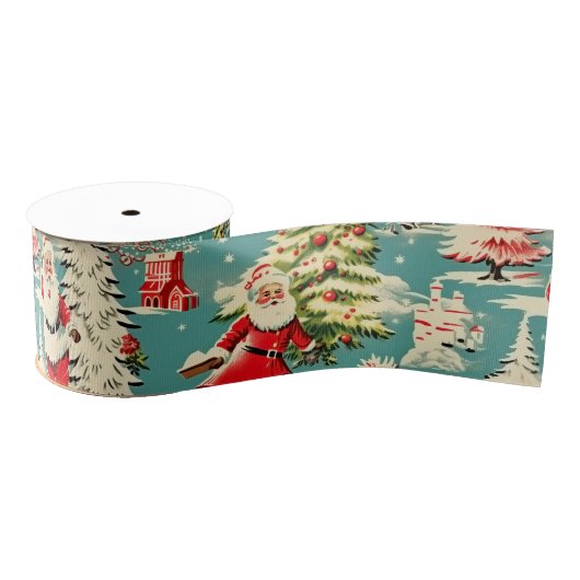 Retro Santa Wonderland 2 Grosgrain Lint (Spoel)