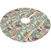 Retro Santa Wonderland 2 Kerstboom Rok (Gekanteld)