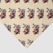 Retro Santa's Sleigh Christmas Tissuepapier (Detail)