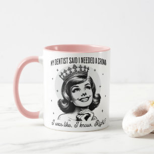 Retro Sarcastische Mok - Crown