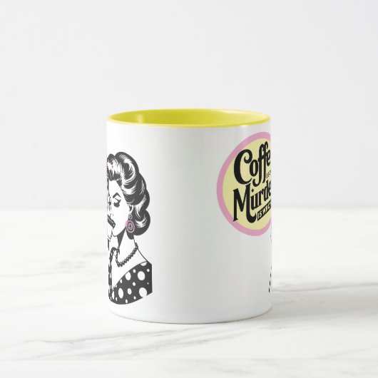 Retro Sarcastische Mok - Koffie omdat (Midden)