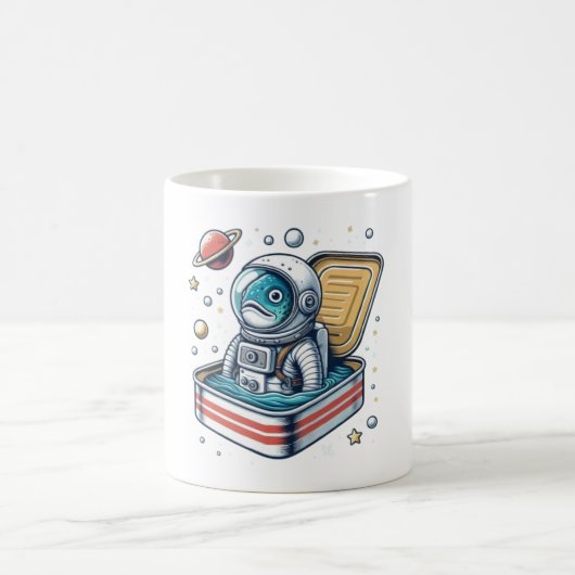  Retro Sardine Astronaut Funny Mug (Centre)