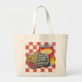 Retro Sardine Lover Grote Tote Bag (Voorkant)