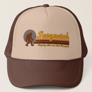 Retro Sasquatch Huid en zoek Champion Trucker Hat Pet