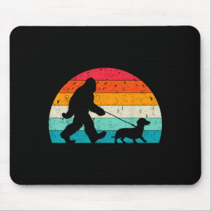 Retro Sasquatch-liefhebber Doxie Wienerse Hondenui Muismat