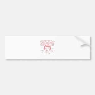 Retro Sassy Attitude Bumpersticker