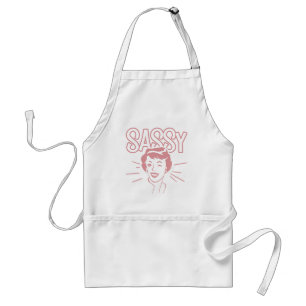 Retro Sassy Attitude Standaard Schort