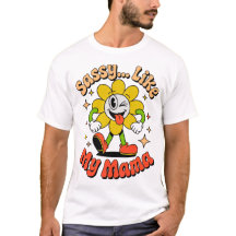 Retro Sassy Net Als Mijn Mama Grappige Bloem Carto