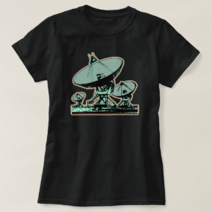 Retro Satelliet Grafische Schotel T-shirt