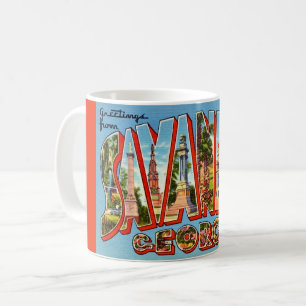 Retro Savannah Georgia Briefkaart Koffiemok