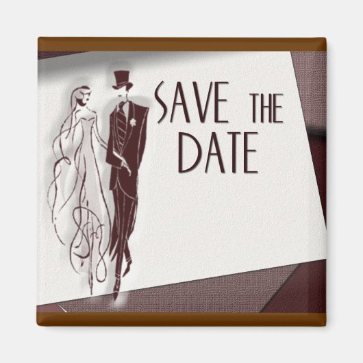Retro Save The Date Magneet (Voorkant)