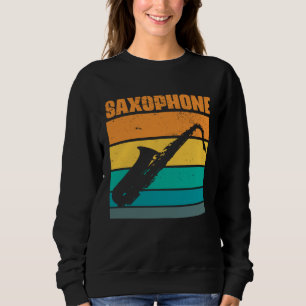 Retro Saxofoon Vintage Muziekinstrument Saxofoon Trui