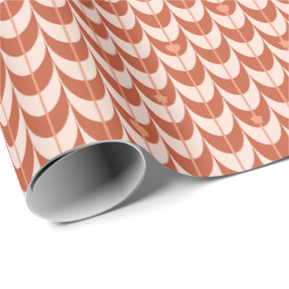 Retro Scallop Geometric Pattern Cadeaupapier