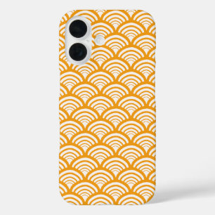 Retro Scallop Schaal Boog Oogst Goud iPhone 16 Hoesje