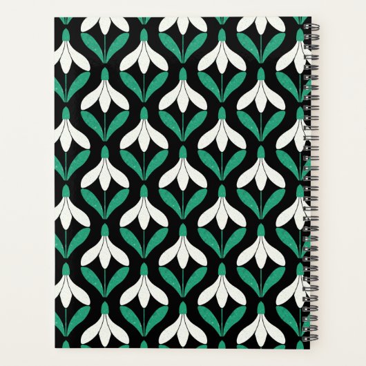 Retro Scandi Mid Century Modern Sneeuwdruppelpatro Planner (Achterkant)