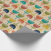 Retro Scandi Tulips Mideeuwse Floral Pattern Cadeaupapier (Hoek)