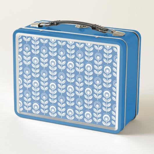 Retro Scandinavian Blue Pattern (Achterkant)