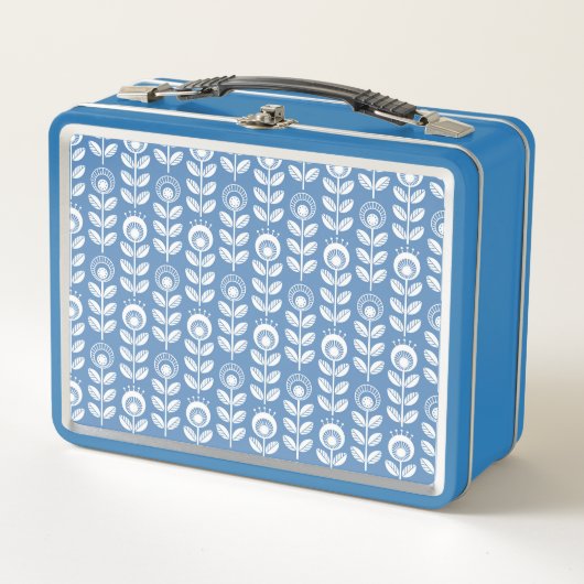 Retro Scandinavian Blue Pattern (Voorkant)
