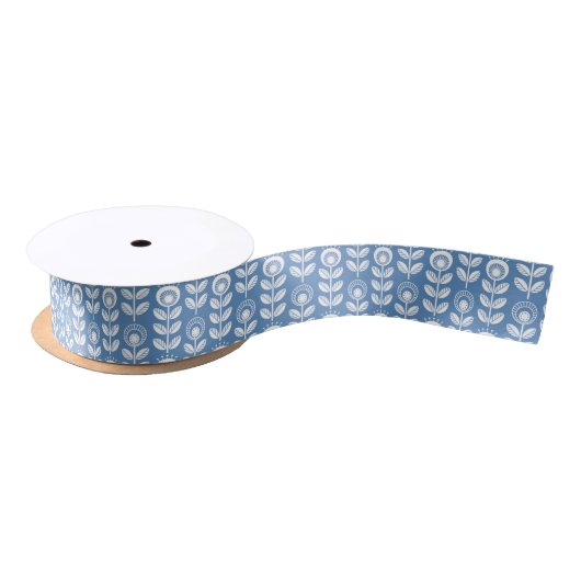 Retro Scandinavian Blue Pattern Lint (Spoel)