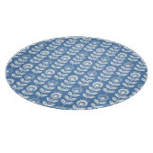 Retro Scandinavian Blue Pattern Snijplank (Hoek)