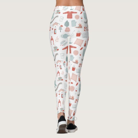 Retro Scandinavische Hygge Leggings (Achterkant)