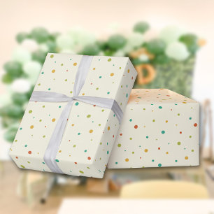 Retro Scattered Polka Dot Pattern Cadeaupapier