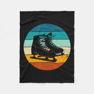 Retro Schaatsen Wintersport Ski Schaats Fleece Deken