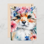  retro schattig ontwerp voor kinderen briefkaart (Voorkant / Achterkant)