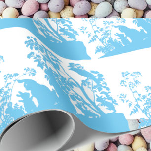 Retro Schattige Dieren Pasen Cadeaupapier