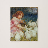 Retro Schattige Dieren Pasen Legpuzzel (Verticaal)