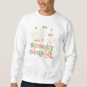 Retro Schattige Ghost Halloween Sweatshirt (Voorkant)