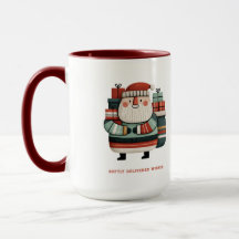 Retro Schattige Kerstman Vakantie Cadeaus