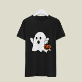 Retro Schattige Kleine Ghost Boo Halloween Kostuum T-shirt
