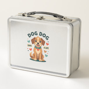 Retro Schattige Reddingshond Save A Life Cartoon P