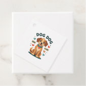 Retro Schattige Reddingshond Save A Life Cartoon P Bedankjes Labels (In situ)