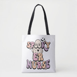 Retro Schattige Spooky ER Verpleegster Halloween Draagtas