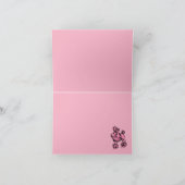 Retro Schattigee Franse roze poedel bedankkaart (Binnen)