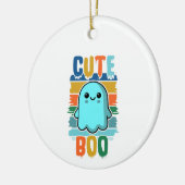 Retro Schattigee Halloween Ghost Keramisch Ornament (Links)