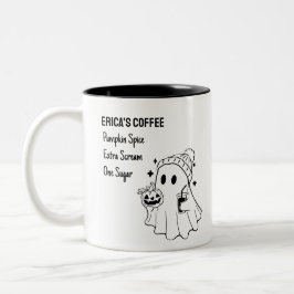 Retro Schattigee Halloween Ghost  Koffie Mok