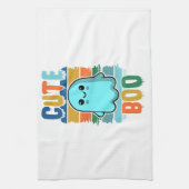 Retro Schattigee Halloween Ghost Theedoek (Verticaal)