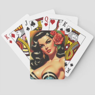 Retro Schattigee Hot Pinup Pokerkaarten