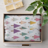 Retro Schattigee kerstbomen Weefselpapier Tissuepapier (Geschenk)